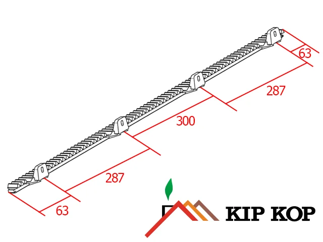 ZUPČASTE LETVE DO 300 kg set 3 letve