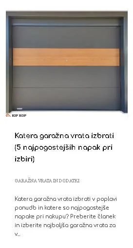 kako vzdrževati garažna vrata